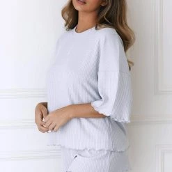 Lounge Underwear Soft Waffle Pyjama Shorts - Frost Schlaf