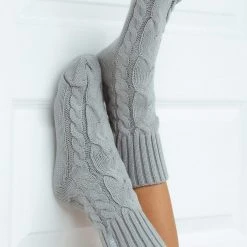 Lounge Underwear Schlaf Cosy Knitted Socks - Grey 14 Lounge Underwear Schlaf Cosy Knitted Socks - Grey