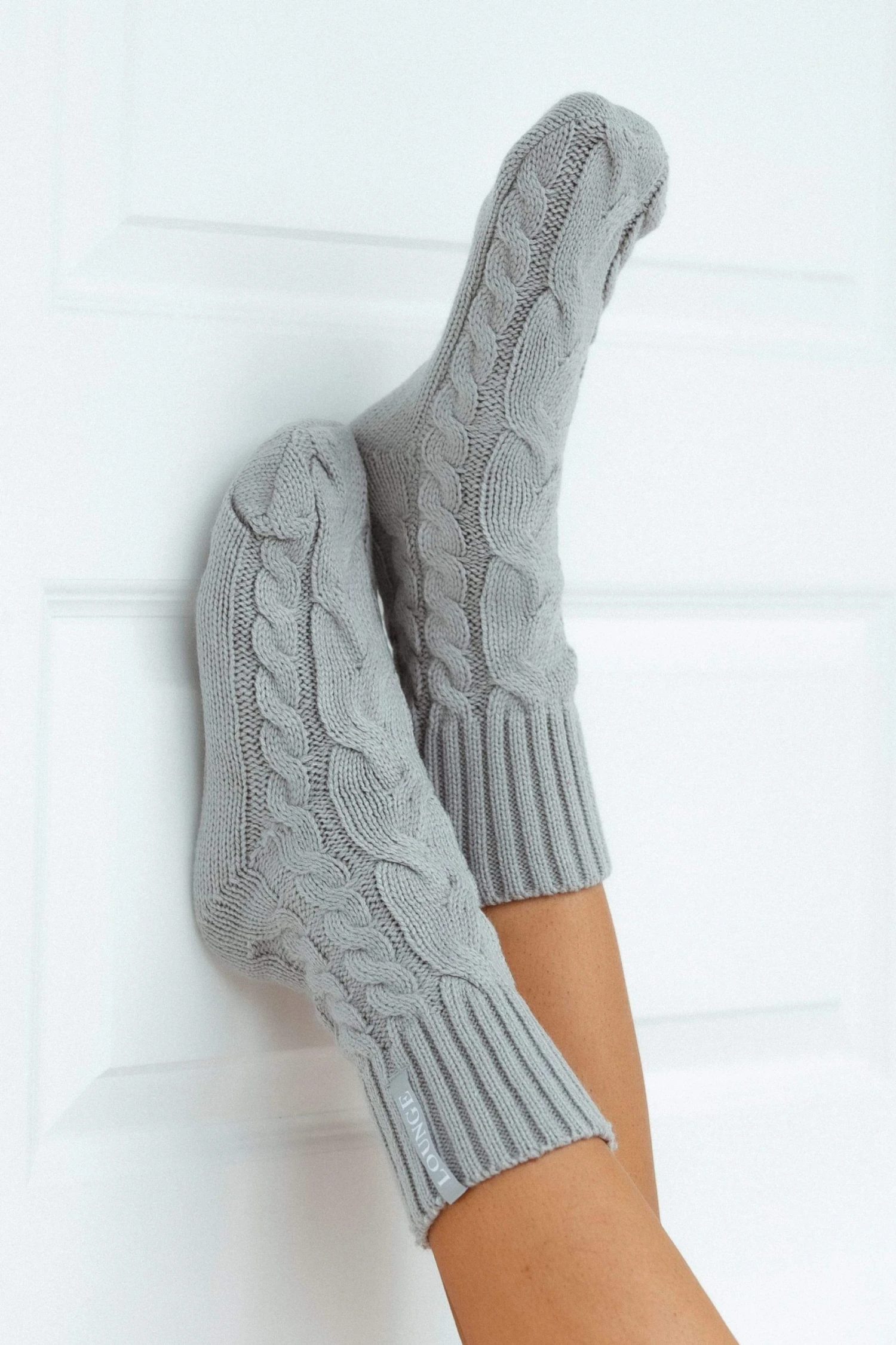 Lounge Underwear Schlaf Cosy Knitted Socks - Grey 8 Lounge Underwear Schlaf Cosy Knitted Socks - Grey