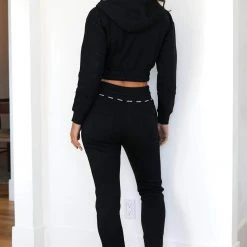 Lounge Underwear Zip Up Scrunchie Hoodie - Black 11 Lounge Underwear Zip Up Scrunchie Hoodie - Black