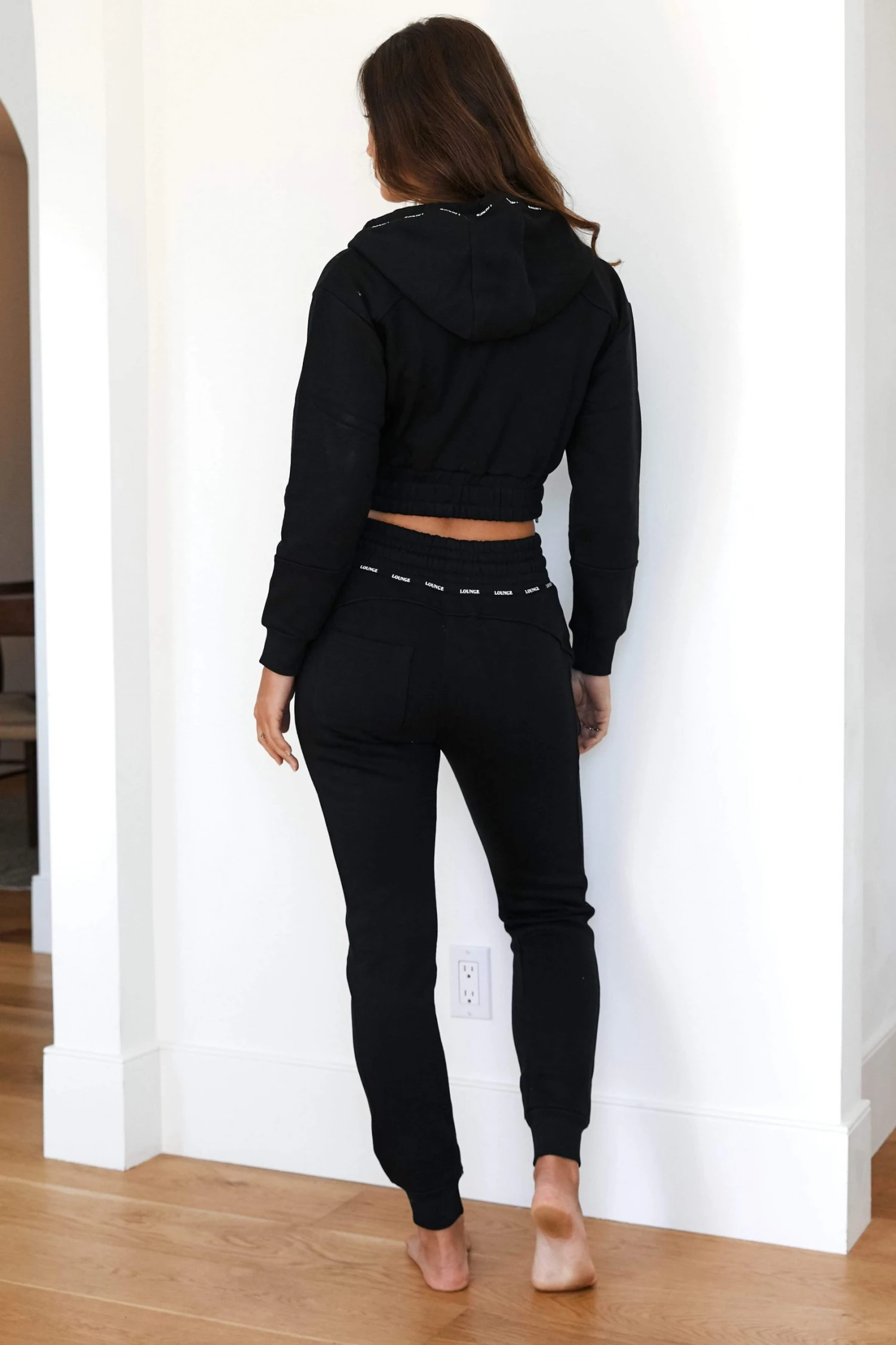 Lounge Underwear Zip Up Scrunchie Hoodie - Black 6 Lounge Underwear Zip Up Scrunchie Hoodie - Black