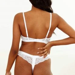 Lounge Underwear Outlet Silk Balcony Bra (Set) - White