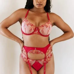 Lounge Underwear Lace Peyton Intimates Bra (Set) - Cherry 19 Lounge Underwear Lace Peyton Intimates Bra (Set) - Cherry