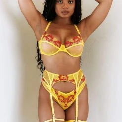 Lounge Underwear Leah Intimates Bra (Set) - Yellow Lace