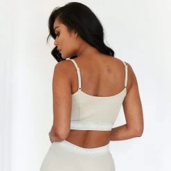 Lounge Underwear Leggings Sets Soft Chic Ribbed Bralette - Oatmeal