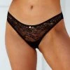 Lounge Underwear Picot Edged Lace Cheeky Briefs - Black 1 Lounge Underwear Picot Edged Lace Cheeky Briefs - Black