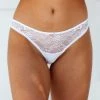 Lounge Underwear Picot Edged Lace Cheeky Briefs - White String Und Slip 1 Lounge Underwear Picot Edged Lace Cheeky Briefs - White String Und Slip