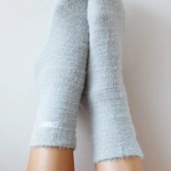 Lounge Underwear Embroidered Lounge Toastie Socks - Silver Schlaf