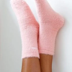 Lounge Underwear Outlet Embroidered Lounge Toastie Socks - Pink Outlet