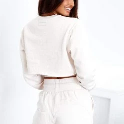 Lounge Underwear Two Piece Bralette & Cropped Jumper - Cream Bestsellers 12 Lounge Underwear Two Piece Bralette & Cropped Jumper - Cream Bestsellers