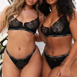 Lounge Underwear Outlet Outlet Royal Balcony Bra (Set) - Black