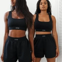 Lounge Underwear Essential Crop Top (Set) - Black 19 Lounge Underwear Essential Crop Top (Set) - Black