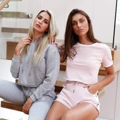 Lounge Underwear Cropped Hoodie - Grey Tops Und Hoodys 11 Lounge Underwear Cropped Hoodie - Grey Tops Und Hoodys