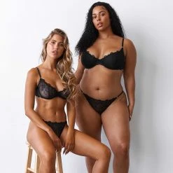 Lounge Underwear Bestsellers Illustration Balcony Bra (Set) - Black