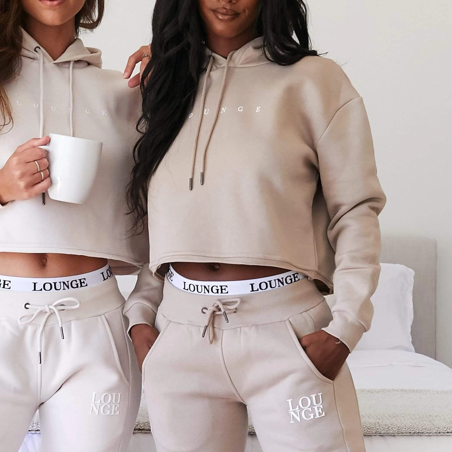 Lounge Underwear Tops Und Hoodys Cropped Hoodie - Mink 7 Lounge Underwear Tops Und Hoodys Cropped Hoodie - Mink