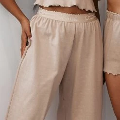 Lounge Underwear Frill Pyjama Trousers - Mink 19 Lounge Underwear Frill Pyjama Trousers - Mink