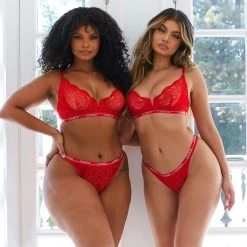 Lounge Underwear Outlet Royal Balcony Bra (Set) - Red 11 Lounge Underwear Outlet Royal Balcony Bra (Set) - Red