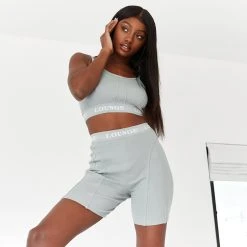 Lounge Underwear Soft Chic Ribbed Shorts - Sage 11 Lounge Underwear Soft Chic Ribbed Shorts - Sage