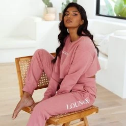 Lounge Underwear Outlet Rope Cord Joggers - Smoked Pink