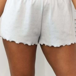 Lounge Underwear Ruffle Pyjama Shorts - Frost